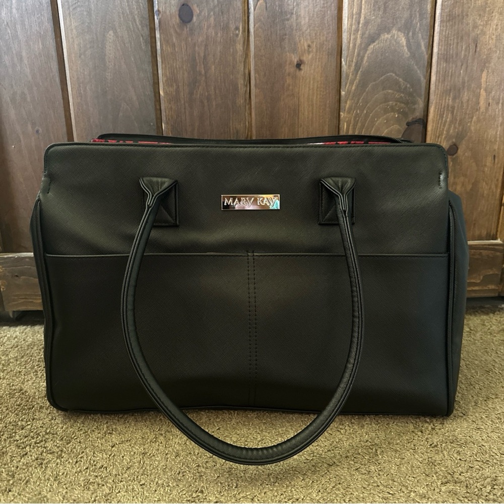 MARY KAY TRAVEL TOTE LARGE BLACK PURSE STARTER KIT CONSULTANT BAG/CASE